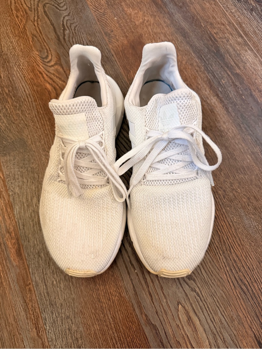 adidas women's White Knit Sneakers